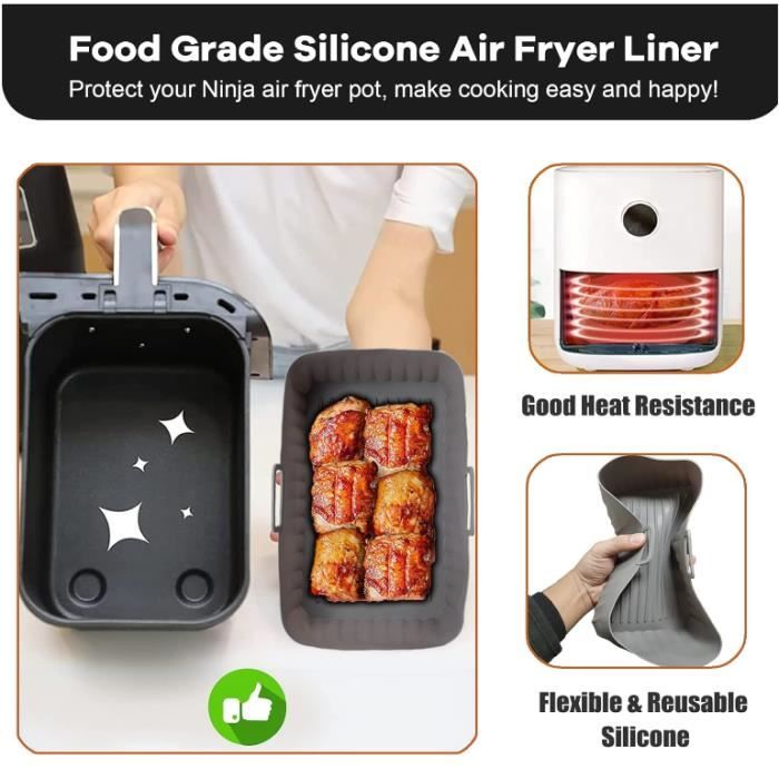 Poignée De Remplacement Pour Moule Silicone Airfryer Ninja XL AF400 9,5L - Noire