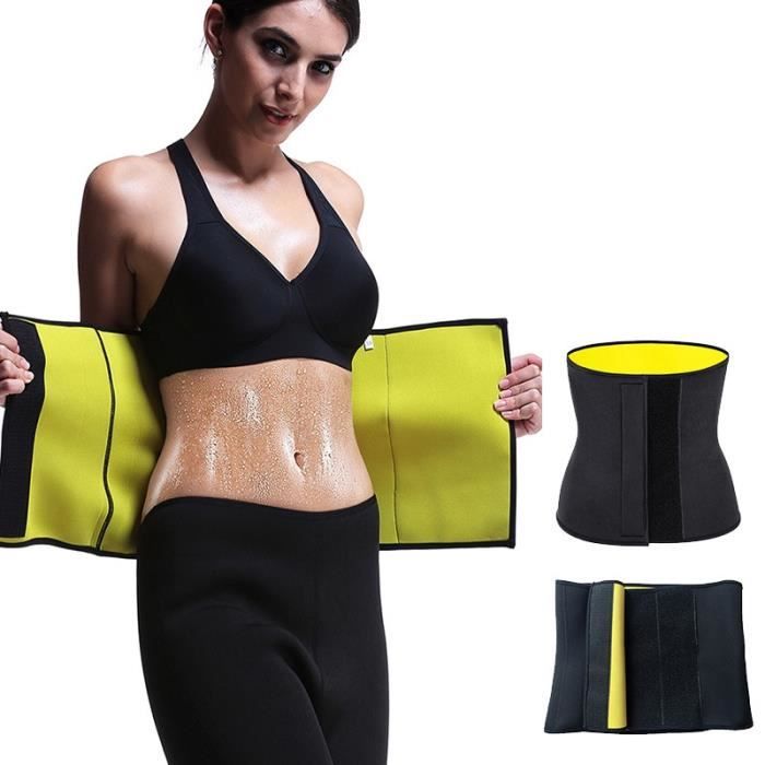 Ceinture amincissante pour le ventre et le corps Corset de grande taille pour bruler les graisses du ventre Noir Cdiscount Sport