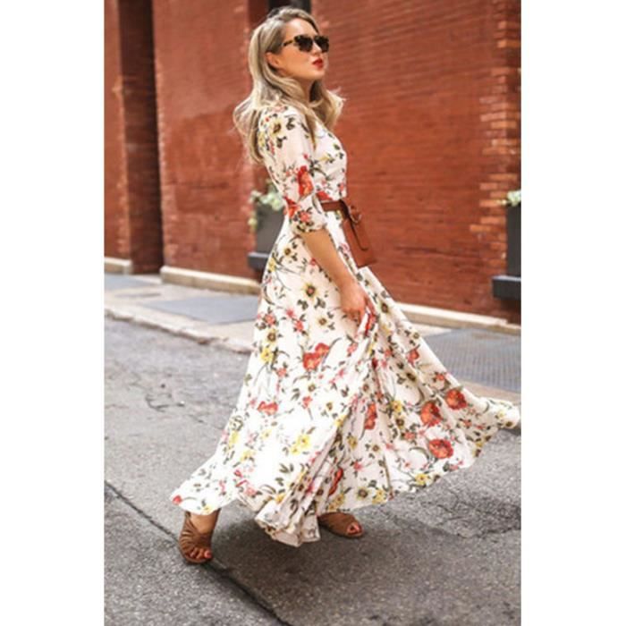 Cdiscount robe longue boheme hot sale