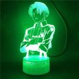 3D Illusion Lampe Led Veilleuse G&eacute;ante Attaque Anime Attaque Sur Titan Chambre D&eacute;cor Cool Enfant Enfant Cadeau AM5261-2