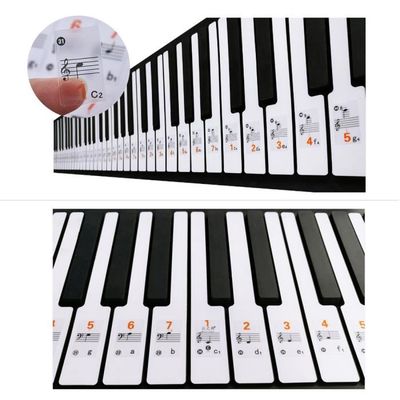 Autocollant de Piano Clavier, 37-49-54-61-88 Touches Note de Musique  Transparente Autocollants pour Débutants style 3 - Cdiscount Instruments de  musique