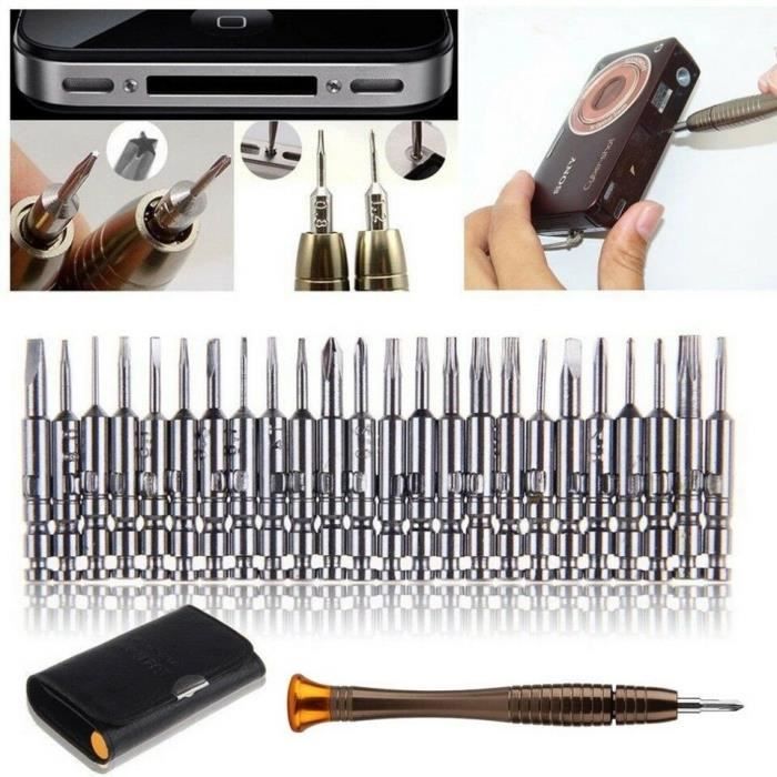 Mini Tournevis 25 En 1 – Kit De Réparation Multifonction Pour Téléphone Et PC