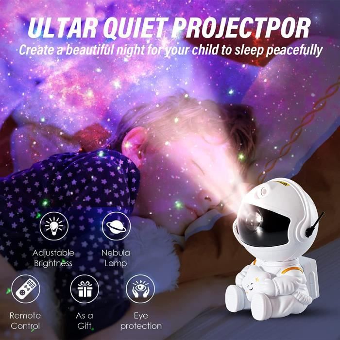 VEILLEUSE Projecteur de lumière LED Galaxie - Projecteur de lumière de nuit  étoilée - Télécommande - 10 couleurs d'ambiance ave A200 - Cdiscount Jardin