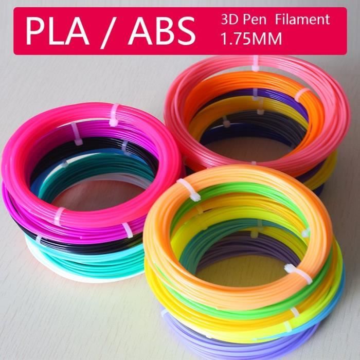 Pack de 10 PLA de filament de stylo 3D en Plastique