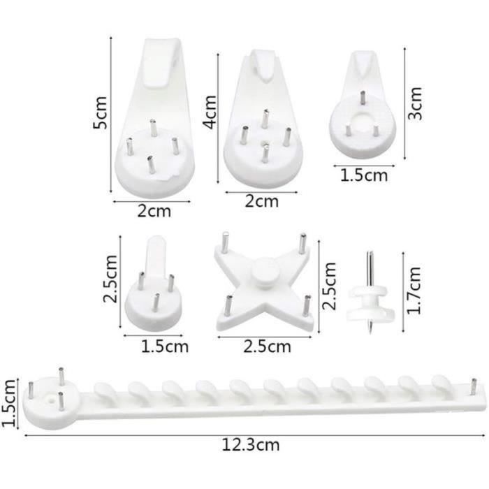 Lot De 10 Crochets Adhésifs Muraux Transparents - Sans Perçage, étanches, Pour Cadres Légers Et Objets