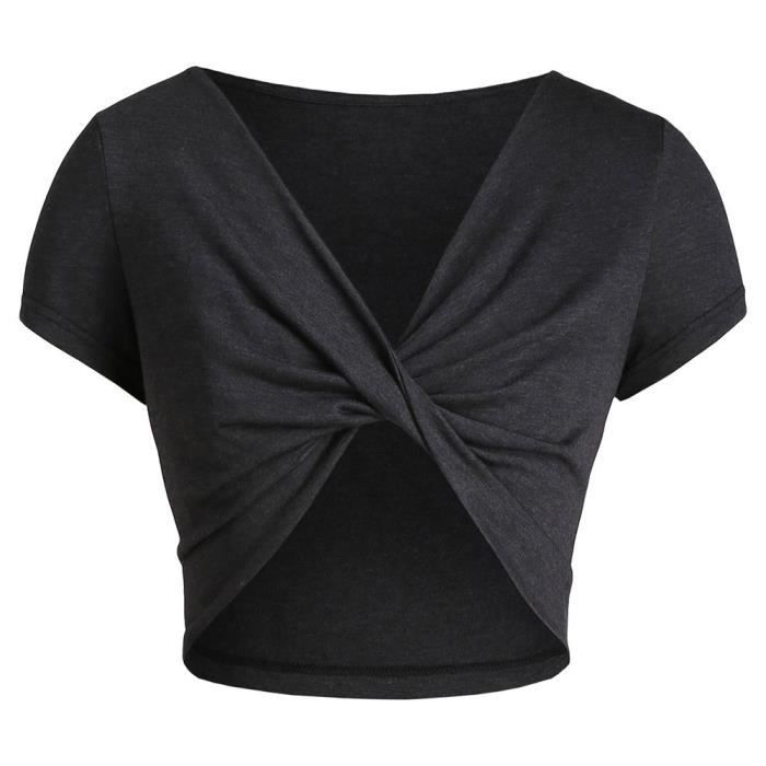 Tee shirt court new arrivals femme