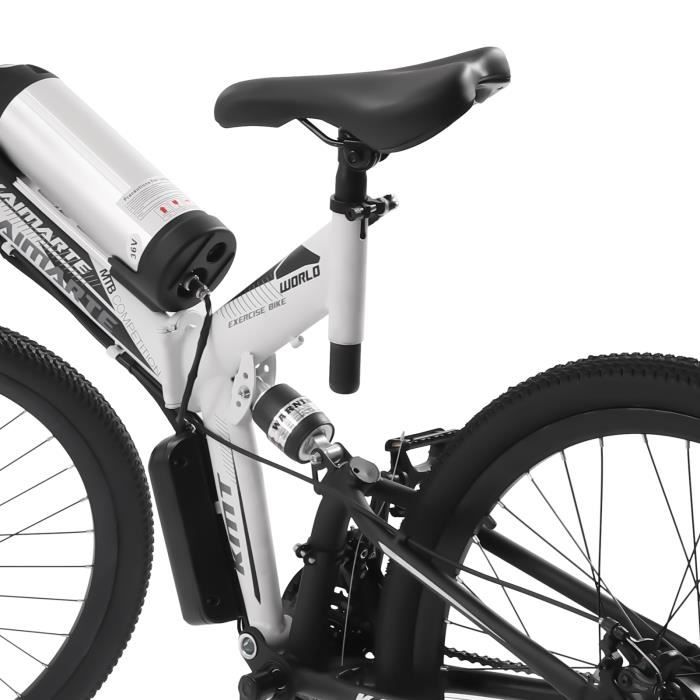 Velo electrique pliant 26 pouces 21 vitesses blanc norme europeenne Cdiscount Sport