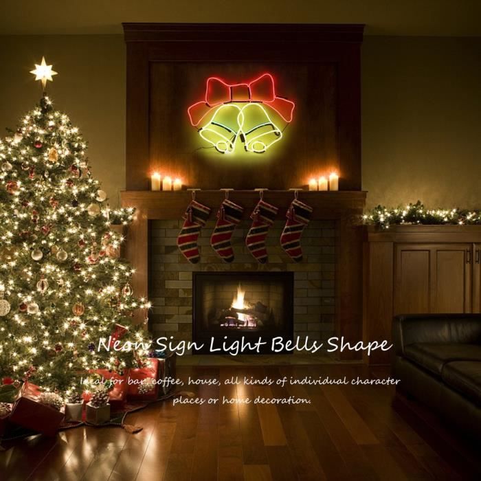 Lampe Neon enseigne de signe murale - cloche de noel - décoration de  chambre à coucher, salon Noël - Cdiscount Beaux-Arts et Loisirs créatifs