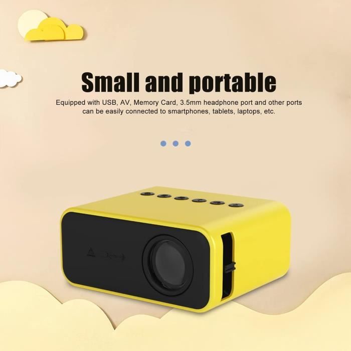 Mini Projecteur HD 1080p VACSAX Avec Télécommande - Cinéma Maison Portable Protection Yeux