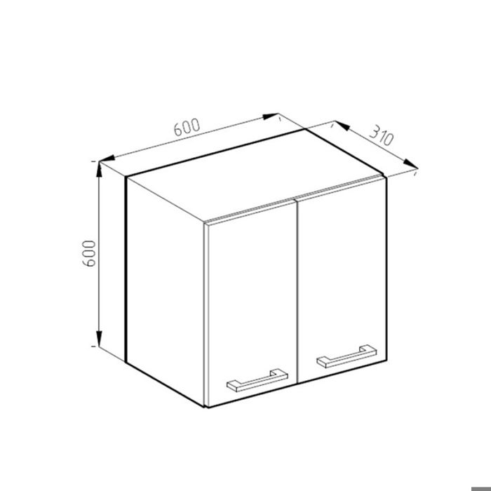 Meuble de cuisine haut vitré R-Line, 80cm, Blanc Haute brillance, Blanc, Vicco - Maison