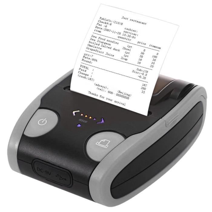Etiqueteuse Imprimante thermique portative de reçu de Bluetooth