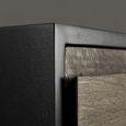 MACABANE AMBROISE - Console 3 tiroirs bois acacia pieds métal noir-3