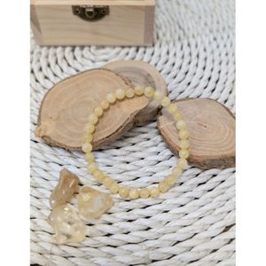 Bracelet En Pierres Naturelles Howlite Et Cristal De Roche - Fabrication Artisanale, Acier Inoxydable