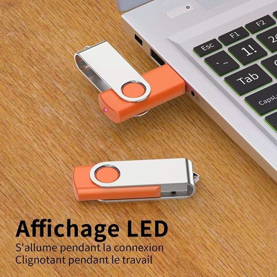 Lot De 10 Clés USB 8GB 2.0 AreTop - Clés USB Rotatives Multicolores, Stockage Flash Drive Portable Pour PC, Ordinateur Et Voiture
