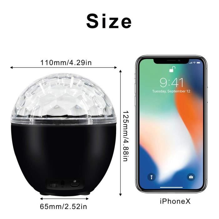 Lampe De Danse Boule Disco LED - Lumière Activée Par Le Son, Rechargeable USB