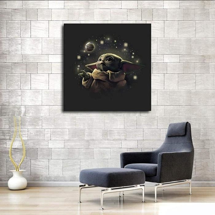 Poster The Mandalorian Child Grogu Baby Yoda Star Wars pour deacutecoration  de salon ou chambre agrave coucher sans cadre C [416] - Cdiscount Maison