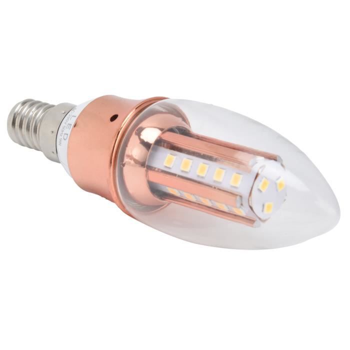 Ampoule LED bougie E14 verre cristal lampe basse consommation