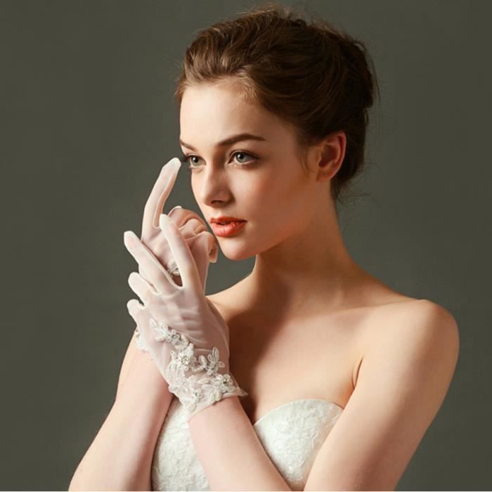 Gants de Mariage Courtes Accessoires Robe Mariage Mitaines Mari e
