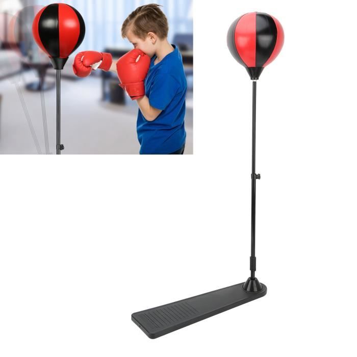 HOMCOM Punching ball sur pied réglable en hauteur 126-144 cm avec