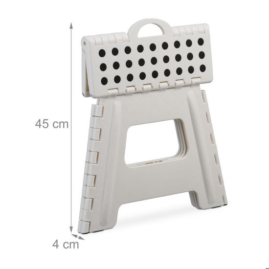 Tabouret pliable, antidérapant, 120 kg de capacité de charge, poignée,HxLxP 39 x 38,5 x 32 cm, bleu clair, Relaxdays | Leroy Merlin Tabouret pliable, antidérapant, 120 kg de capacité de charge, poignée,HxLxP 39 x 38,5 x 32 cm, bleu clair, Relaxdays | Leroy Merlin