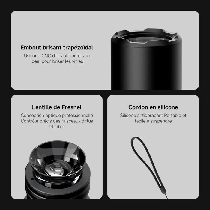 Torche LED Xiaomi - 1000 Lumens, Portée 150m, Étanche IP65 - Rechargeable - Neuf