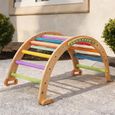 Triangle De Pikler 8 En 1 – Arche Montessori Pliable En Bois Naturel – Toboggan Et Rampe, 2 Angles Réglables, 80 Kg