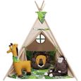 Tente de jeu pour enfants - Tipi - izabell - 100% coton - bois naturel - aluminium-0