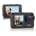 Caméra sport étanche 4K/30FPS 20MP double écrans EIS WIFI avec microphone externe - CAMPARK V40-0