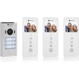 SMARTWARES Interphone vidéo 2 fils pour 3 appartements avec écran 3,5" tactile DIC-22132-0
