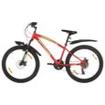 Vélo de montagne - VIDAXL - Roues de 26 pouces - 21 vitesses - Rouge-0