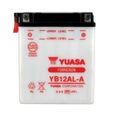 YUASA - Batterie Moto 12V Avec Entretien Sans Pack Acide Yb12Al-A / Yb12Ala-0