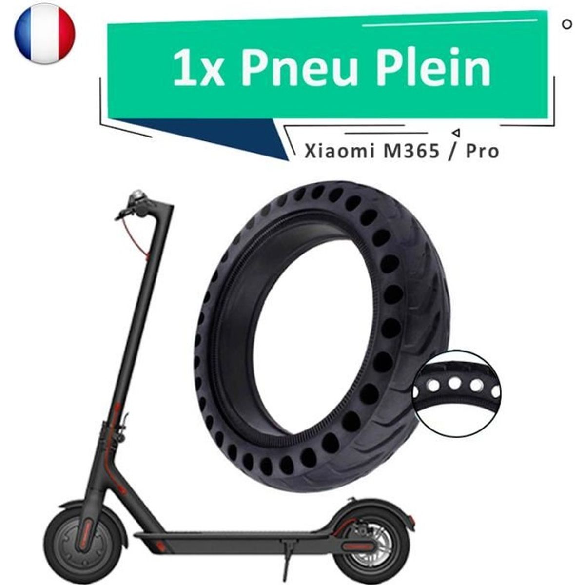Lot De 2 Pneus Pleins 8,5 X 2,0 Pour Xiaomi M365 - Pneus Solides Antidérapants Scooter Électrique