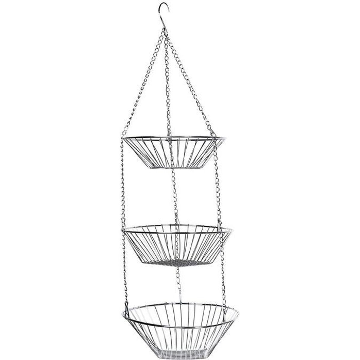 Corbeille A Fruits Suspendue En 3 Etages Rangement Pour Fruits Legumes Ustensiles De Cuisine Et Pour Fleurs Achat Vente Panier De Placard Corbeille A Fruits Suspendu Cdiscount