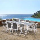 Salon de jardin Ensemble Modulo T 6/10 + F 6 + C 4 Full Verre Blanc Wilsa Garden