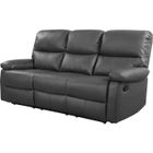 HABITAT ET JARDIN Canapé relax "Lincoln" - 197 x 89 x 103 cm - 3 places - Gris