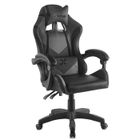 Mc Haus · GC-Gameplay-X Chair Black · Fauteuil de bureau avec accoudoirs rembourrés, dossier inclinable, repose-pieds et 2 coussins.