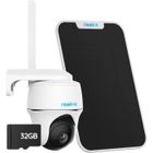 Reolink 3/4G LTE Caméra Surveillance Extérieur Solaire Sans Fil, HD 5MP, PT360°, Détection, 4G Go PT Plus + Panneau solaire