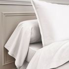 Taie de traversin percale blanche 90 cm - Blanc - Fabriqué en France - Terre de Nuit