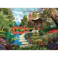 Puzzle 1000 pièces - CLEMENTONI - Jardin de Fuji - Mixte - Adulte - Vert