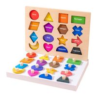 puzzle de forme géométrique, jouets éducatifs Montessori pour enfants de 3, 4 et 5 ans N°1