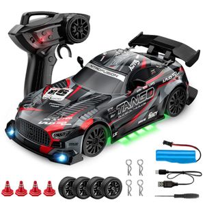 Voiture Télécommandée Drift 1:64 KBIBCK - 4WD, Télécommande 2,4 GHz, Avec Barrages Routiers, Cadeau Enfants/Adultes