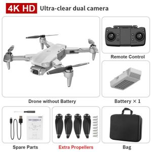 DRONE Sac gris-Drone GPS L900 PRO, caméra HD 4K pour tou
