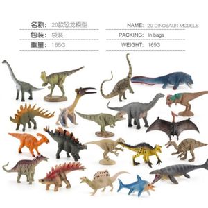 FIGURINE - PERSONNAGE Ensemble de 20 pièces - Mini dinosaure en PVC, 20 