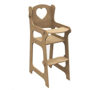 Support à décorer Chaise haute de poupée en bois MDF à décorer