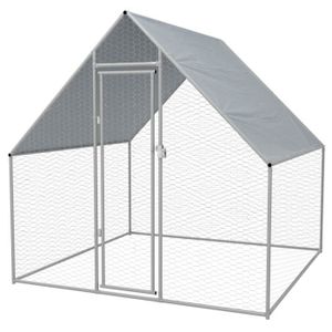 POULAILLER vidaXL Cage extérieure pour poulets Acier galvanisé 2 x 2 x 1,92 m