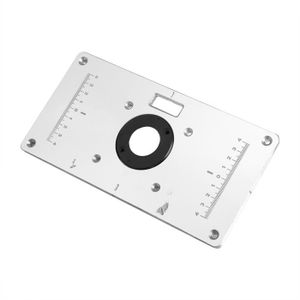 TOUPIE - LANCEUR Plaque d'insertion de table de routeur en aluminium 235x120x8mm avec 4 anneaux et vis pour bancs de menuiserie  HB042