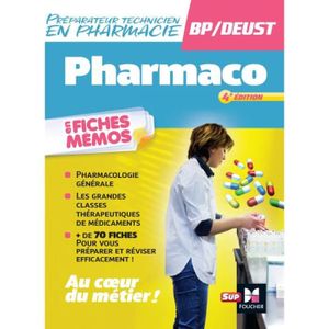 LIVRE PARAMÉDICAL Pharmacologie - BP préparateur en Pharmacie 4e édition