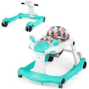 YOUPALA - TROTTEUR COSTWAY Trotteur Bébé Pliable Musical 2 en 1 Haute