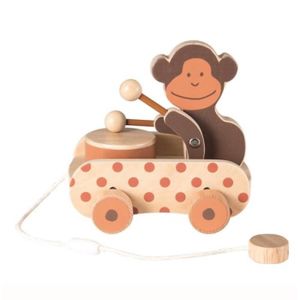 JOUET À TIRER Jouet en bois Egmont Toys - Paulo à tirer avec tambour - Pour enfant de 12 mois et plus