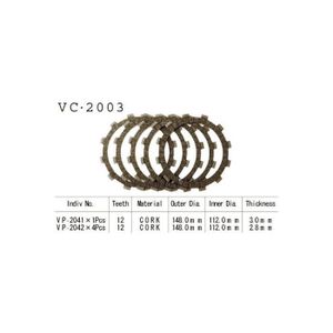 DISQUE D'EMBRAYAGE Kit Disques dEmbrayage Garnis Xv 125 Virago 1997/2
